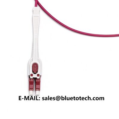 OM4 Multimode Duplex Fiber Optic Patch Cord 2.0mm Violet Purple LC Uniboot to LC Uniboot