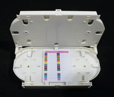 La manga blanca del empalme de la fibra de la base 24 de la bandeja 24 de la fibra óptica protege con el material del ABS