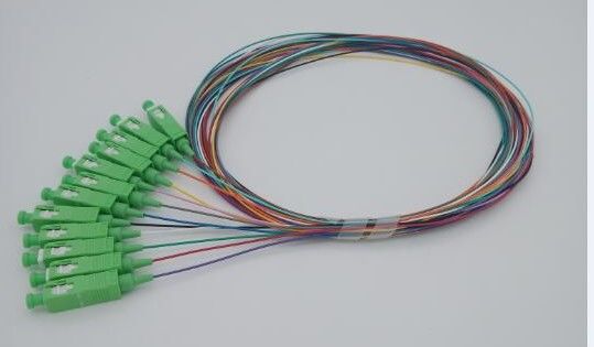 Modelo de la fibra de Corning de las coletas de la fibra óptica de los colores de SC/APC 12 solo